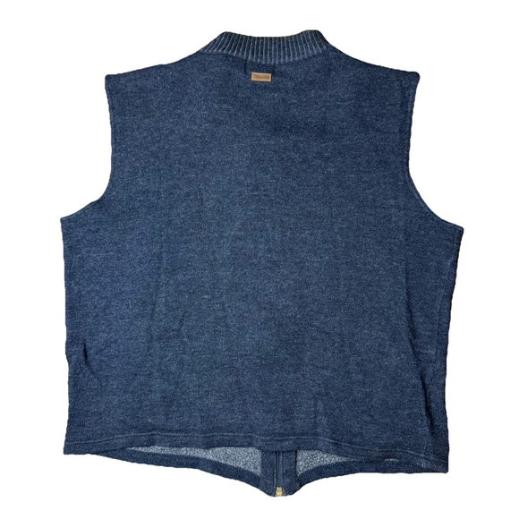 Pendleton Lambswool Men's Full Zip Sweater Vest Jacket Size XL Maroon Navy Blue - Picture 5 of 7